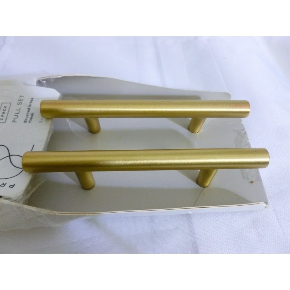 2 PROJECT 62 Brushed Brass Finish Pull Handles 5 3/8